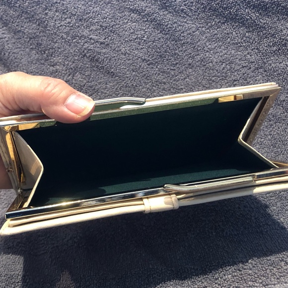 Vintage luncheon wallet / clutch, orange and gold - Picture 6 of 7